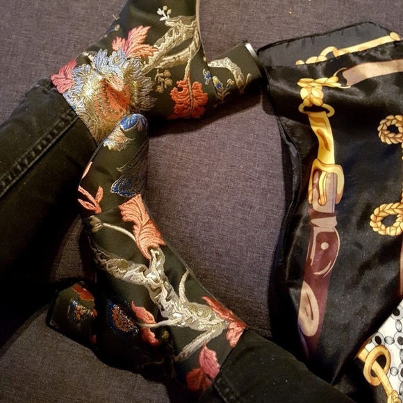 ZARA NEW HIGH HEEL JACQUARD ANKLE BOOTS - Picture 7 of 8